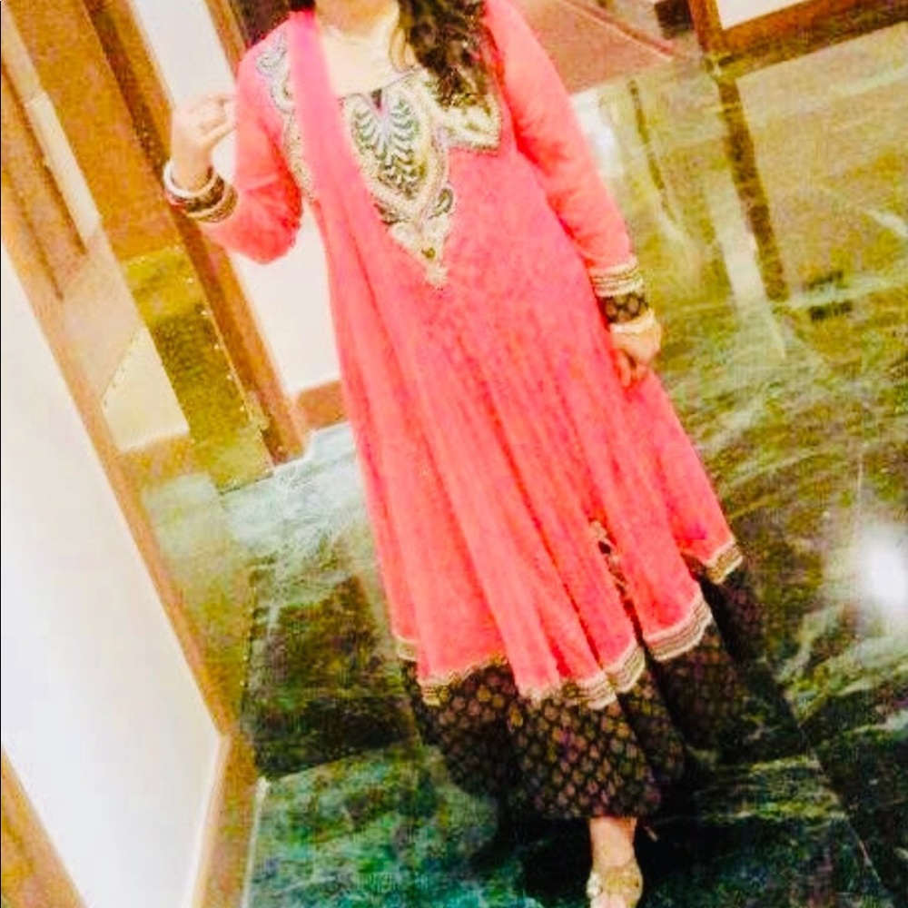 Peach Anarkali dress